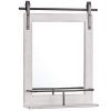 FirsTime & Co. Ivywood Barn Door Shelf Wall Mirror