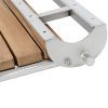 Homend 22.6" x 18.5" Wall Mounted Teak Wooden Stainless Steel
