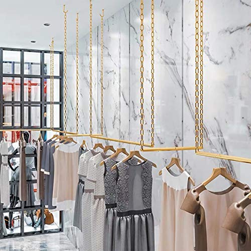 FURVOKIA 2 Pcs Adjustable Height Creative Iron Chain Clothing Hanging Racks
