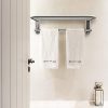 PrettyHome Towel Rack with Towel Bar 24-Inch Wall Mounted for Bathroom