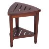 Decoteak New- Oasis Fully Assembled Teak Corner Shower Bench