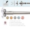 Punch-Free Stretchable Shower Curtain Rod,Stainless L Shaped