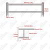 Alise Bathroom Towel Rack Towel Shelf with Two Towel Bars