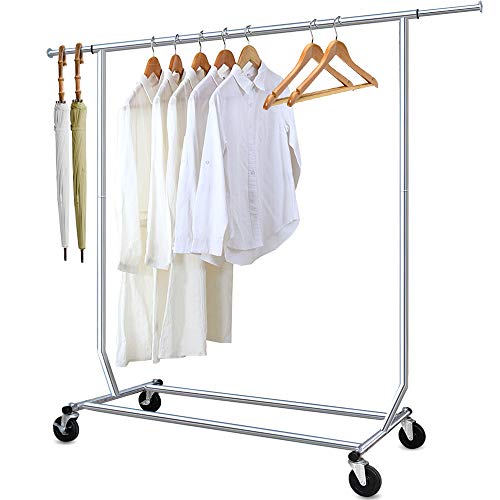 Camabel Clothing Garment Rack Heavy Duty Adjustable Rolling