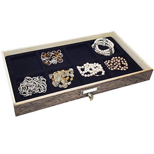 Ikee Design Wooden 6 Drawers Jewelry Storage Cabinet, Drawer Organizer