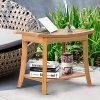 Bamboo Shower Seat Bench Bathroom Spa Bath Organizer Stool