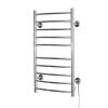 HomCom 10-Bar Curved Stainless Steel Wall Mounted Electric Heated Towel Rack