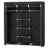 SONGMICS Portable Clothes Closet Non-woven Fabric Wardrobe Double Rod