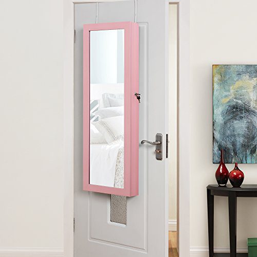 Inspired Home Chavell Over-The-Door Jewelry Armoire Makeup Storage Organizer