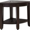 AquaTeak 15.5" Kai Corner Mocha Teak Shower Bench
