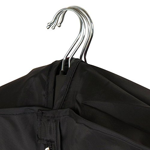 HANGERWORLD 5 Black 44inch Waterproof Nylon Multiple Garment Coat
