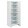 Home Styles Linear White Pantry Crafted from Poplar Solids