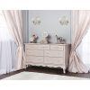 Evolur Aurora 7 Drawer Double Dresser, Blush Pink Pearl