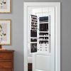 CHARMAID 5 LEDs Mirror Jewelry Armoire Wall Door Mounted