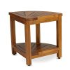 Teak Corner Shower Bench Seat for Bathroom - Waterproof Shower Stool