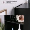 Homfa Bookshelf 70 in Height, Wood Bookcase 6 Shelf Free Standing Display