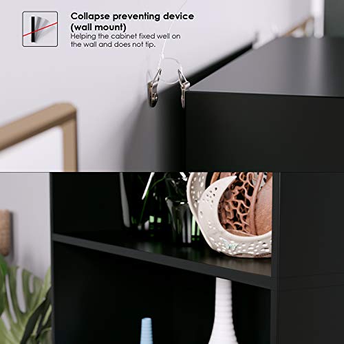 Homfa Bookshelf 70 in Height, Wood Bookcase 6 Shelf Free Standing Display