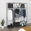 SONGMICS Portable Clothes Closet Non-woven Fabric Wardrobe Double Rod