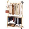 COPREE Bamboo Rolling Garment Clothes Multifuctional Laundry Rack