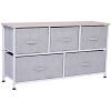 HOMCOM 40" L 5 Drawer Horizontal Storage Cube Dresser Unit Bedroom