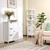 VASAGLE Bathroom Tall Cabinet, Linen Tower, Floor Storage Cupboard