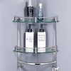 Bathroom Shelves ✨ Glass Corner Shelf Rails, Stainless Steel Wall Mounted
