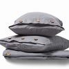 meadow park Stone Washed Pure Linen Duvet Cover Set 3 Piecss