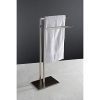 Kingston Brass Edenscape Pedestal Dual Towel Rack Brushed Nickel