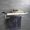 TURS Square Bathroom Bath Towel Rack with Single Towel Bar