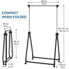 Tatkraft Halland Adjustable Clothes Rack, Hanger on Wheels