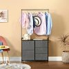 SONGMICS Fabric Dresser Drawer with Clothes Rack