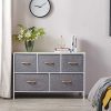 ALLZONE Cotton Extra Wide 5 Dresser Storage Tower for Bedroom