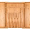 Organize Your Kitchen with the Expandable Bamboo Silverware & Utensil Tray