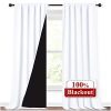NICETOWN White 100% Truly Blackout Curtains, Rod Pocket Super Heavy-Duty
