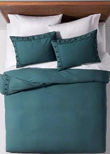 Opalhouse Border Garment-Washed Embroidered Tribal Aztec Duvet Cover