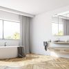 Bathroom Medicine Cabinet, Aluminum, Recessed/Surface Mount