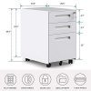 Mobile File Cabinet with Wheels – Convenient Storage for Office or Home Use