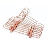 KOOBAY 25Pack 17" Metal Hook Wire Rose Gold Copper Hangers