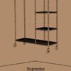 Whitmor Supreme Rolling Garment Rack Chrome