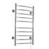 HomCom 10-Bar Curved Stainless Steel Wall Mounted Electric Heated Towel Rack
