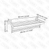 TURS Square Bathroom Bath Towel Rack with Single Towel Bar