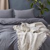 SORMAG 100% Washed Cotton Duvet Cover 3 Piece