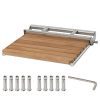Homend 20.5" x 18.5" Wall Mounted Teak Folding Shower Seat