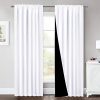 NICETOWN Full Shading Curtains, Super Heavy-duty Black Lined Blackout Drapes