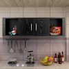 Giantex 2 Cube Wall Mounted Floating Media Storage Cabinet Hanging Desk