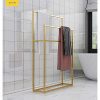 Wing Metal Free Standing Towel Rack, Large Towel Holder Stand for Bathroom