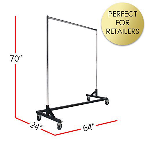 Commercial Garment Rack (Z Rack) - Rolling Clothes Rack