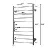 BestComfort Wall Mounted Heated Towel Warmer, 10 Bars Stainless Steel