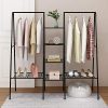 HOMERECOMMEND Metal Clothes Rack Heavy Duty Clothing