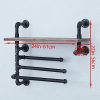 GWH Industrial Towel Rack with 3 Towel Bar,24in Rustic Bathroom